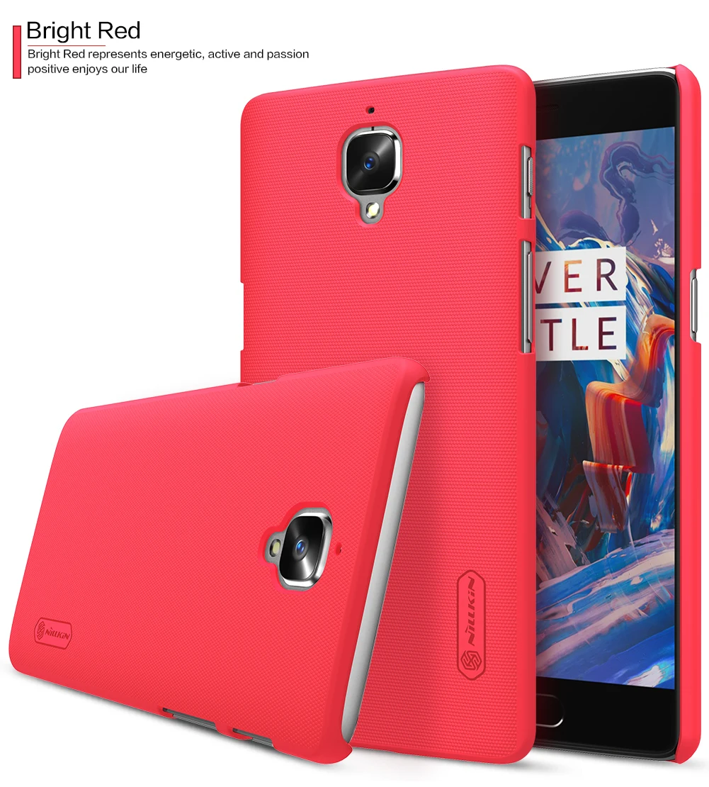 Для Oneplus 3 чехол для One plus 3T A3000 чехол NILLKIN Super Frosted Shield caso чехол s чехлы для Oneplus3 для Oneplus 3T+ подарок
