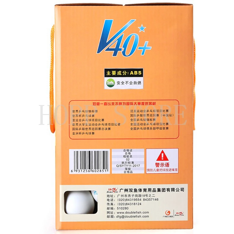 

100 balls Double Fish V40+ 1-Star ABS New Plastic seamed training Doublefish Table Tennis balls ping pong ball