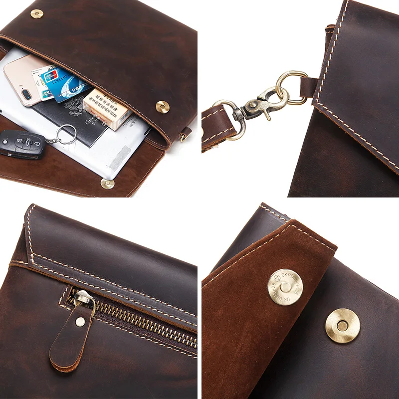 

Luxury Brand Business Men Wallets Large Capacity Cell Phone Pocket Fashion Clutch Bag Coins Pocket Purse Multifunction Passport