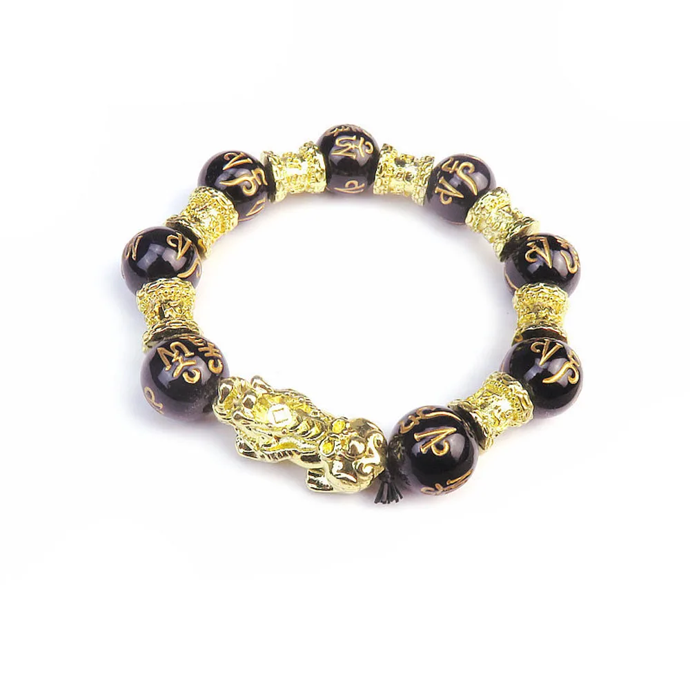 Браслеты унисекс с бусинами 1 шт. китайские браслеты FengShui Pixiu ремешок на запястье