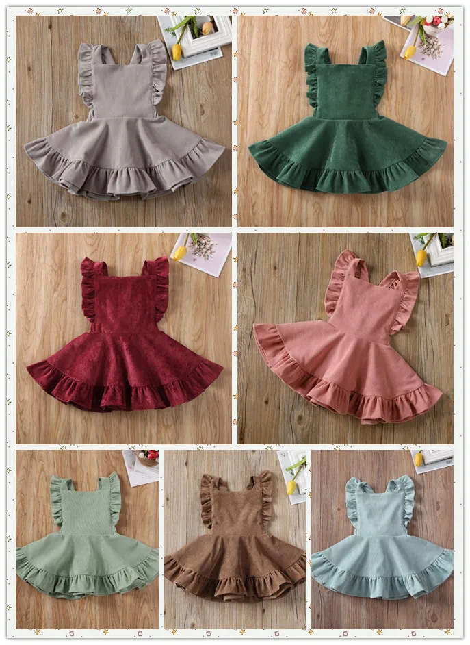 Новая популярная одежда для младенцев Pudcoco вельветовое платье лолиты маленьких