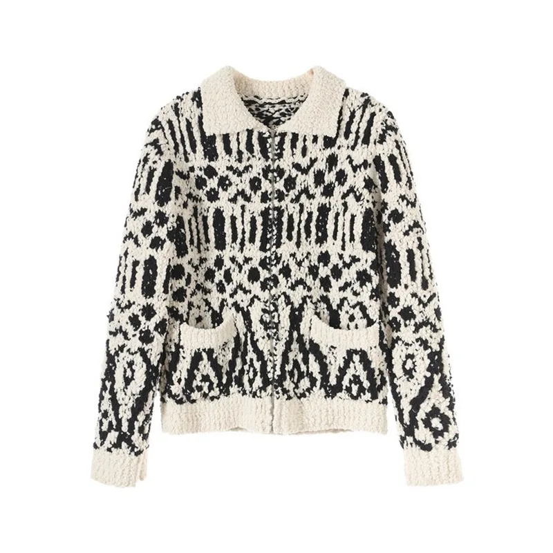 Зимний теплый вязаный кардиган для женщин 2019 роскошный подиумный винтажный