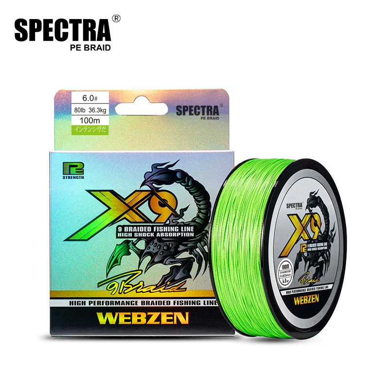 

Spectra Braid Fishing Line 100M PE Fishing Line X9 Multifilament Fishing Wire Carp Fishing Thread 20LB-80LB Superline