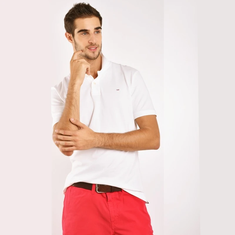Eden Park мужские поло летние аэронавтики короткие поло Hommes одежда Camisa Masculina повседневная спортивная одежда синие розовые мужские футболки поло - Цвет: White