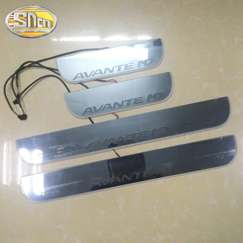 

LED door sill for Hyundai Avanta MD Led moving lights door scuff plate dynamic light outside door welcome pedal