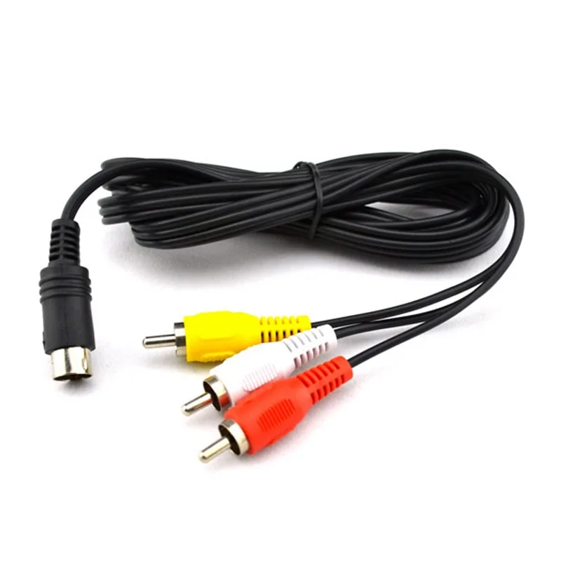 10 шт. последние никелирование разъем AV кабель для SEGA Сатурн RCA шнур SS (10 pin) |
