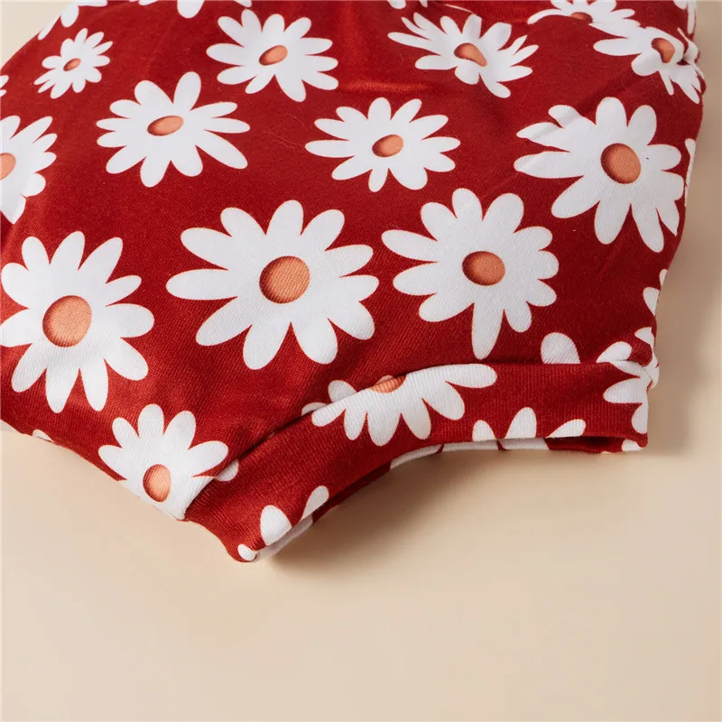 

2021 Baby Clothing Summer Outfits 0-24M Sling Sleeveless Ribbed Bodysuit+Floral Printed Shorts+Headband Cute Infant Baby Clothes