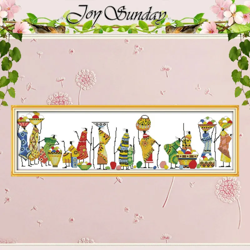 

African Life Counted Cross Stitch 11CT Printed 14CT Handmade Cross Stitch Set cartoon Cross-stitch Kits Embroidery Needlework