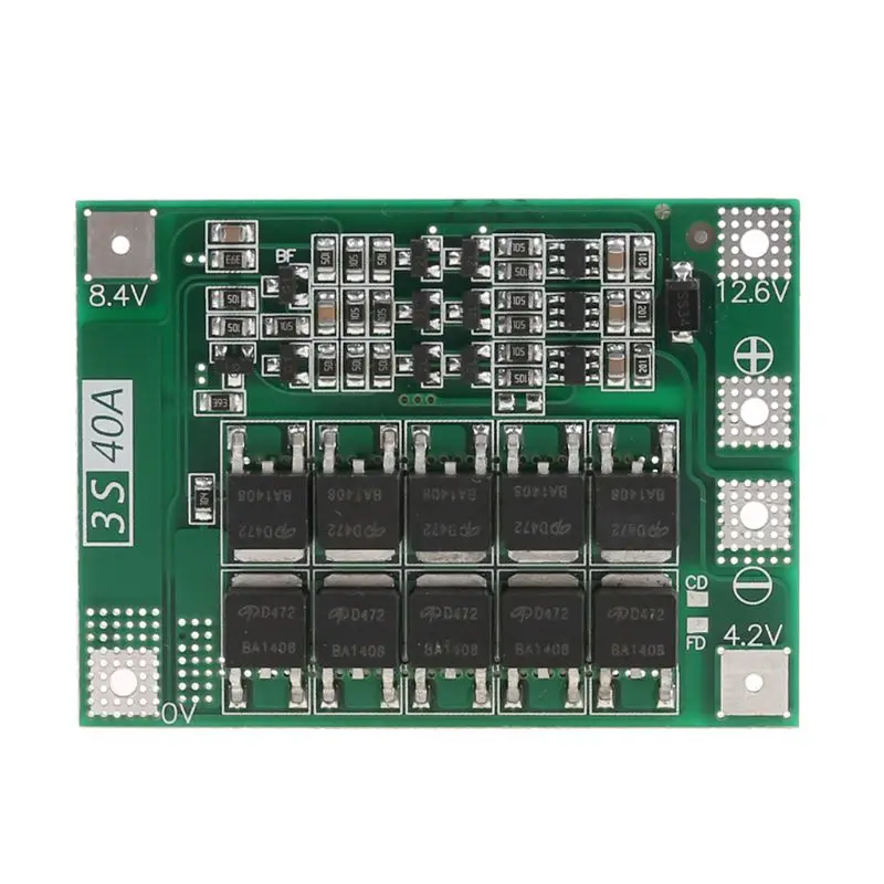 3S 11 1 V 12 6 40A w/баланс 18650 литий ионный аккумулятор плата защиты BMS|Зарядные