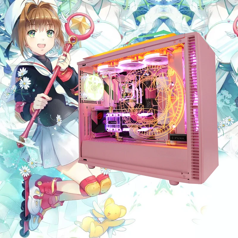

Fuxk magic card girl Sakura theme Princess custom i9-10900k / RTX 3080 water cooled computer desktop