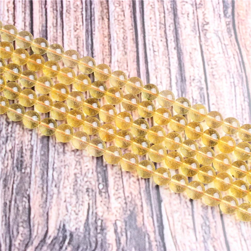 Оптовая каменный из натурального цитрина бусины круглые свободные для