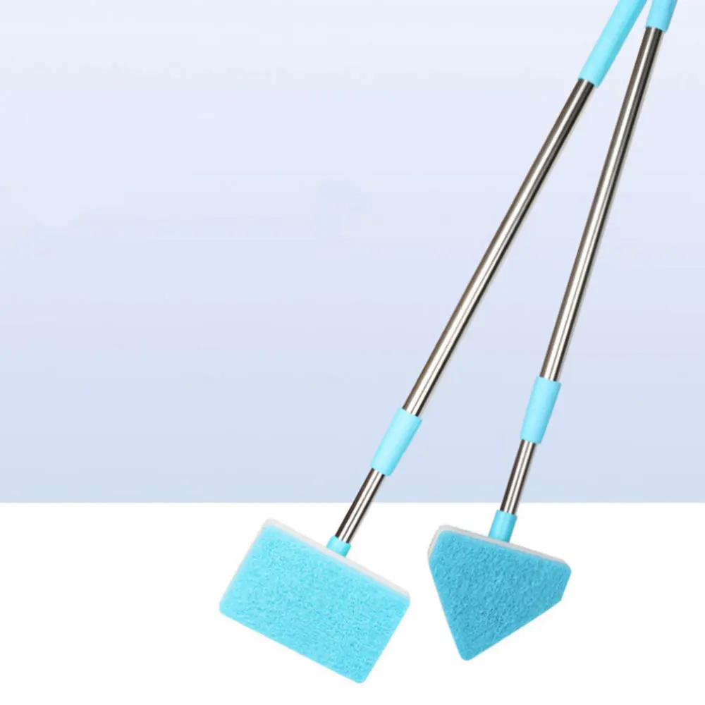 

Adjustable Fish Tank Cleaning Brush Long Handle Aquarium Cleaning Tools Glass Brushes (Rectangle)