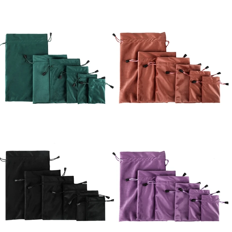 

6pcs Package Bag Drawstring Gift Bags Wedding Jewelry Small Packaging Pouches Coin Purse Container Storage Bag