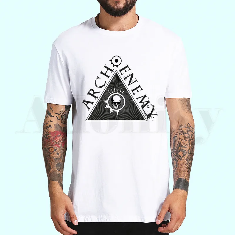 Крутая футболка с коротким рукавом и логотипом группы Arch Enemy Camiseta Мужская летняя
