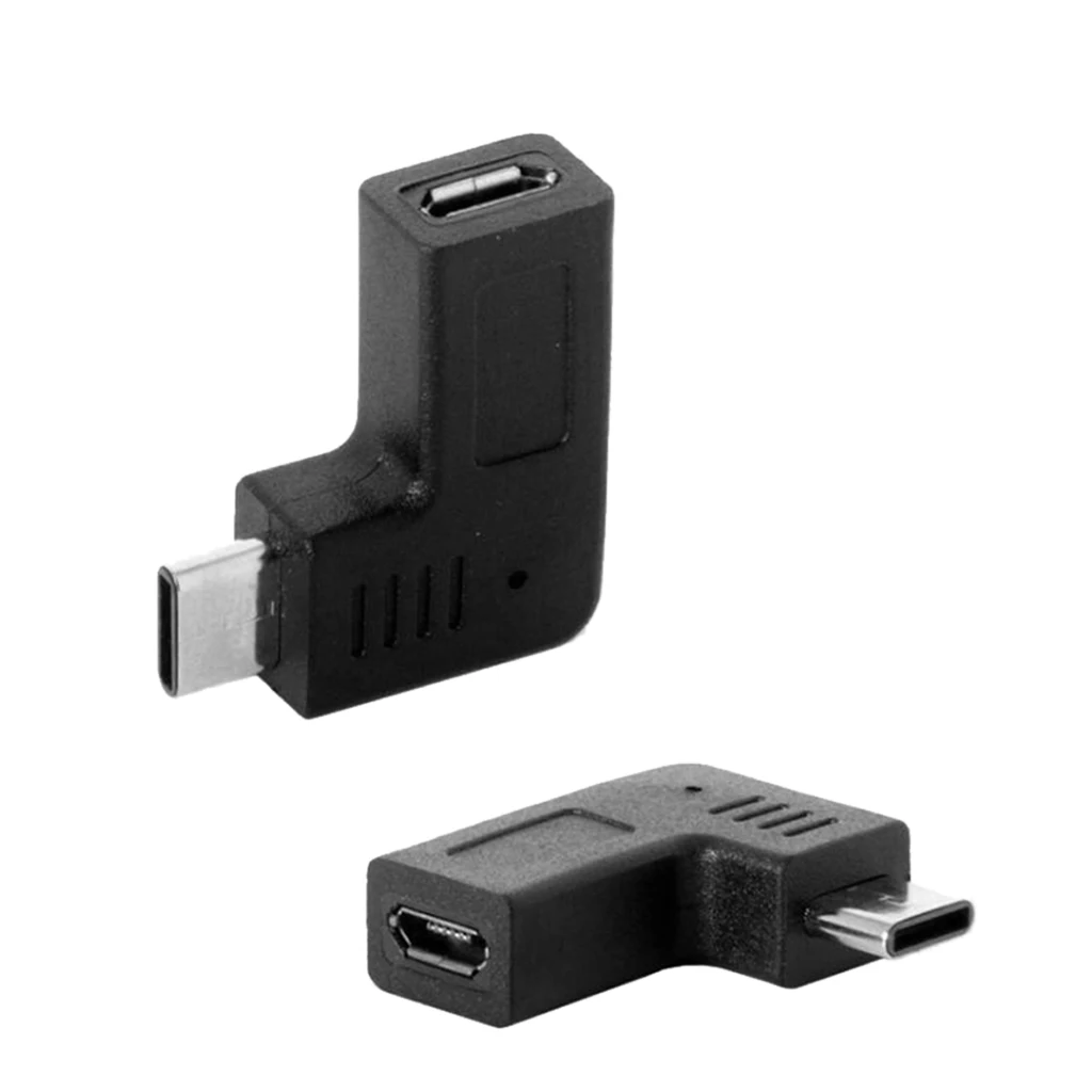 Адаптер Micro USB Type C под прямым углом 90 градусов 2 упаковки|USB-хабы| |