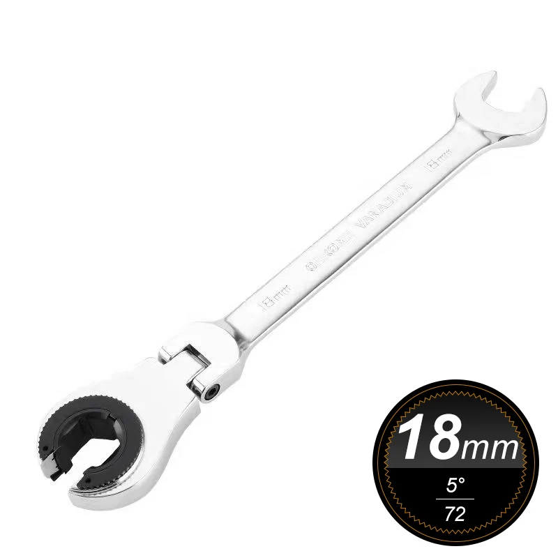 

18mm Ratchet Wrench Set Universal Wrench Dual-Use Open Plum Blossom Set Hardware Car Repair Tools