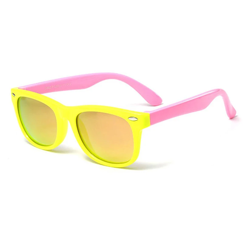 Квадратные детские солнцезащитные очки поляризационные для детей в винтажном