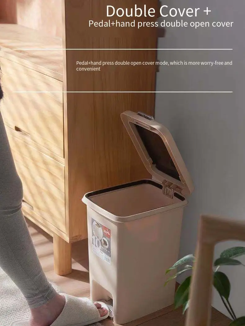 

Pedal Trash Can With Lid Personality Garbage Can For Bedroom Desktop Dustbin With Lid Large Waste Bin For Kitchen
