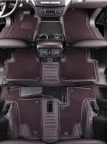

Хорошее качество! Высокое качество! Специальные автомобильные коврики в салон для Audi Q7 7 мест 2014-2006 прочный водонепроницаемый Двухслойные к...