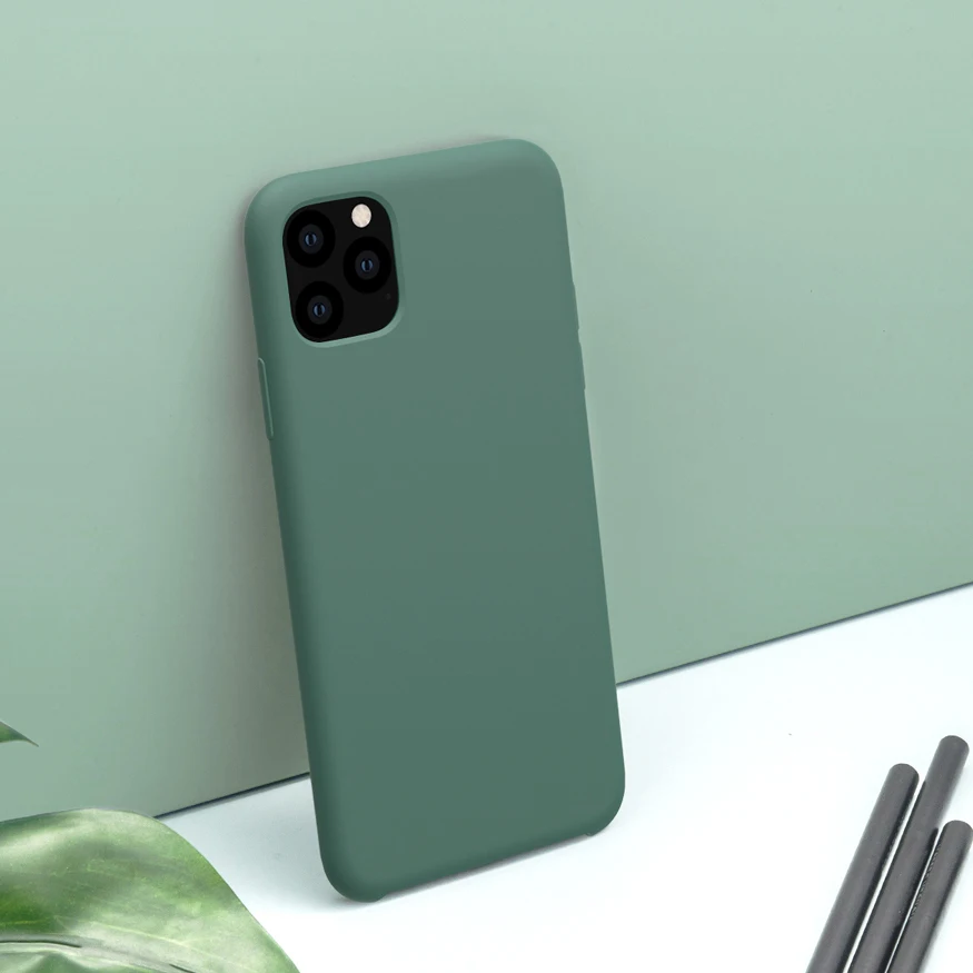 Чехол NILLKIN из жидкого силикона для iphone 11 Pro Max мягкий чехол накладка с защитой от