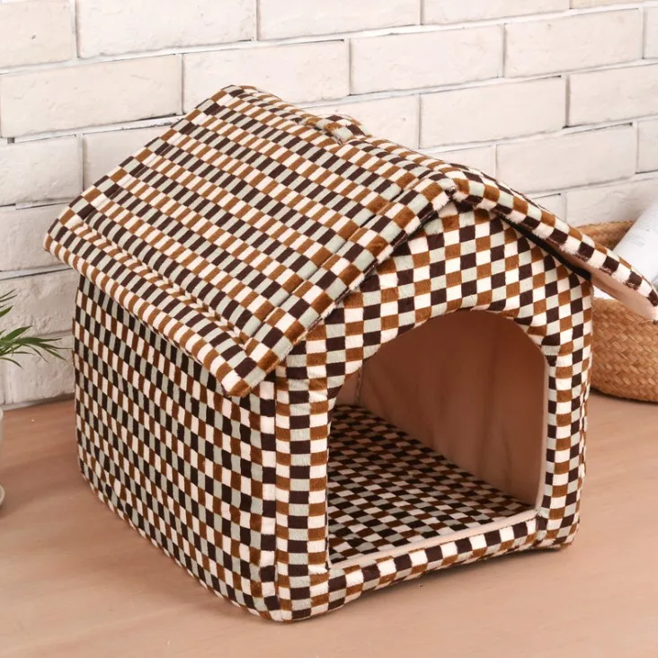 27x32x32cm Petminru осень зима теплый Маленький Средний Большой Домик для собак кровати для домашних животных коврик мягкое гнездо собаки кошки питомник плюшевый диван товары для домашних животных - Цвет: 27x32x32cm