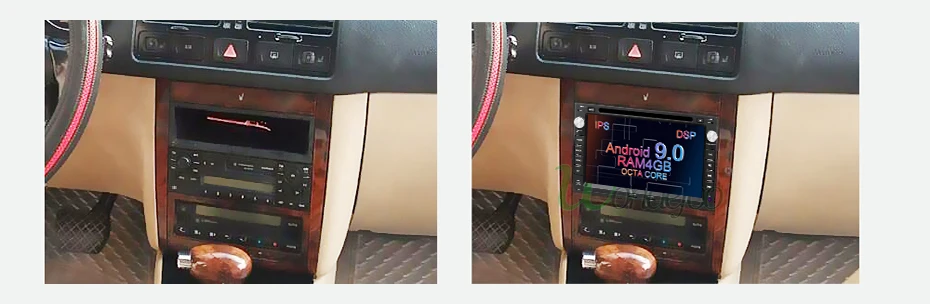 DSP ips 2 Din Android 9 автомобильный радиоприемник gps для VW/PASSAT B5/MK5/JETTA/POLO/GOLF/MK4/TRANSPORTER/T5/для peugeot 307 Автомобильный dvd play obd2