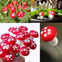creative artificial mini mushroom miniatures fairy garden moss terrarium resin crafts decorations stakes craft 2cm 2021