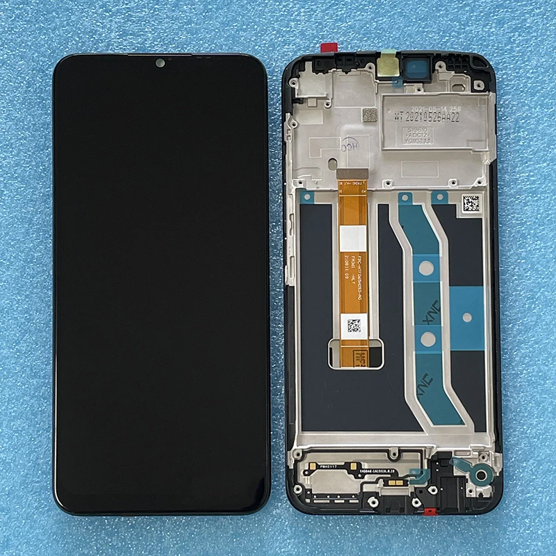 6 5 original new for oppo realme c21y rmx3261 lcd display screen frame touch panel digitizer for realmec21y c21y display free global shipping