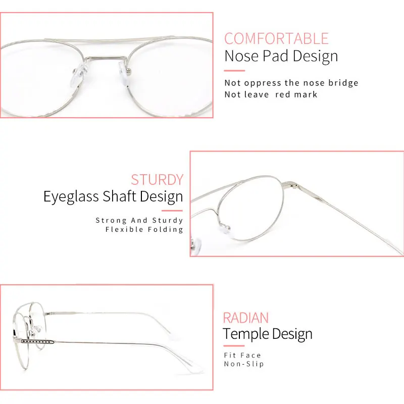 

LUCIDIE Fashion Round Men Glasses Retro Anti Blue Ray Eyeglasses Plain Women Eyewear Computer Optical Frames Unisex Accessories