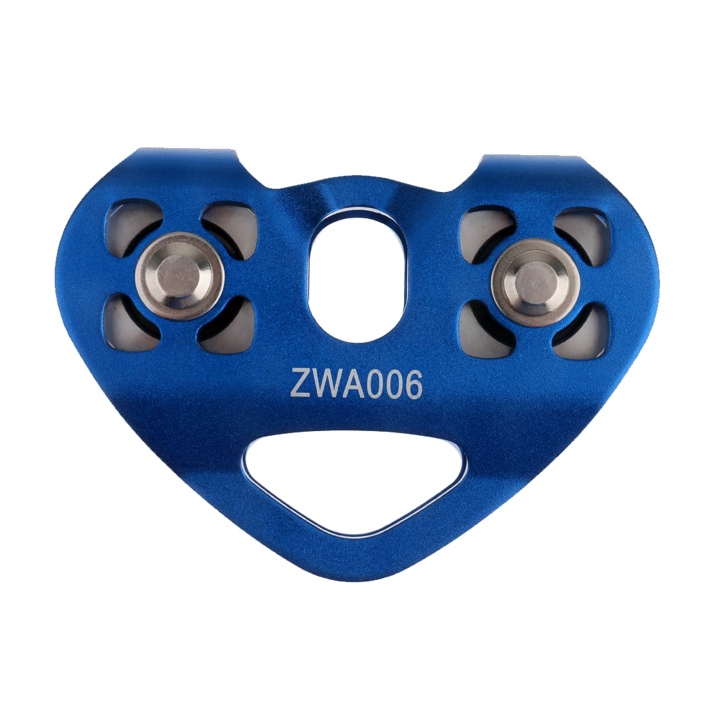 

Pulley, 24KN CE Certified Speed Double Pulley Trolley Climbing Gear for Lifting