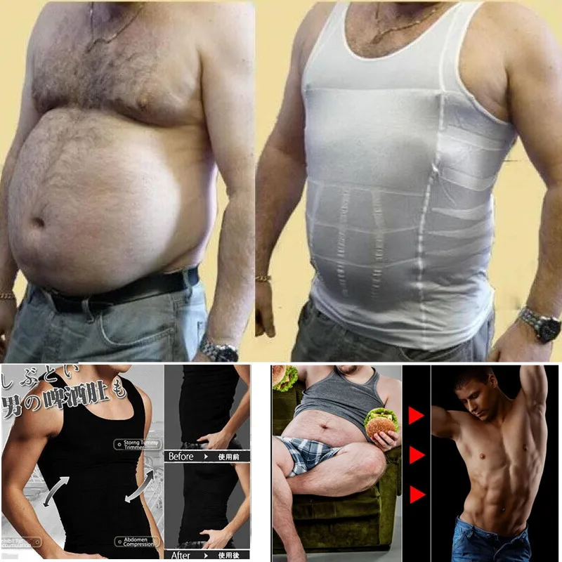 Мужская корректирующая майка без рукавов с твердым животиком для живота