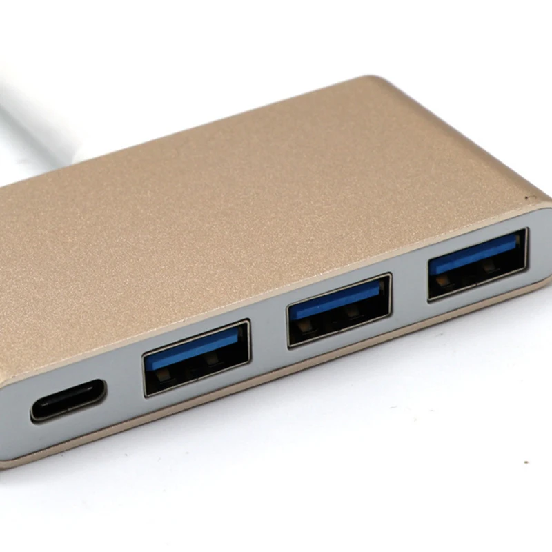 

HOT-New 4 in 1 Aluminum Alloy USB-C TYPE-C to USB 3.0 + PD (Charging) USB HUB Adapter Integrator for / Matebook