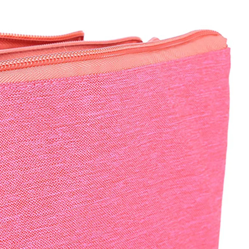 

Super Capacity Pencil Case Three Compartment Pencil Holder Pencil Pouch Pen Bag Cosmetic Bag (Rosered)