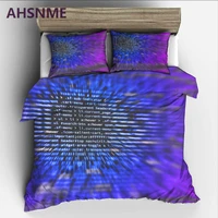 AHSNME Computer Language King Bedding set Sci-fi 3D Letter High-definition Print Quilt Cover Multi-Country Size AU/UA/EU/RU