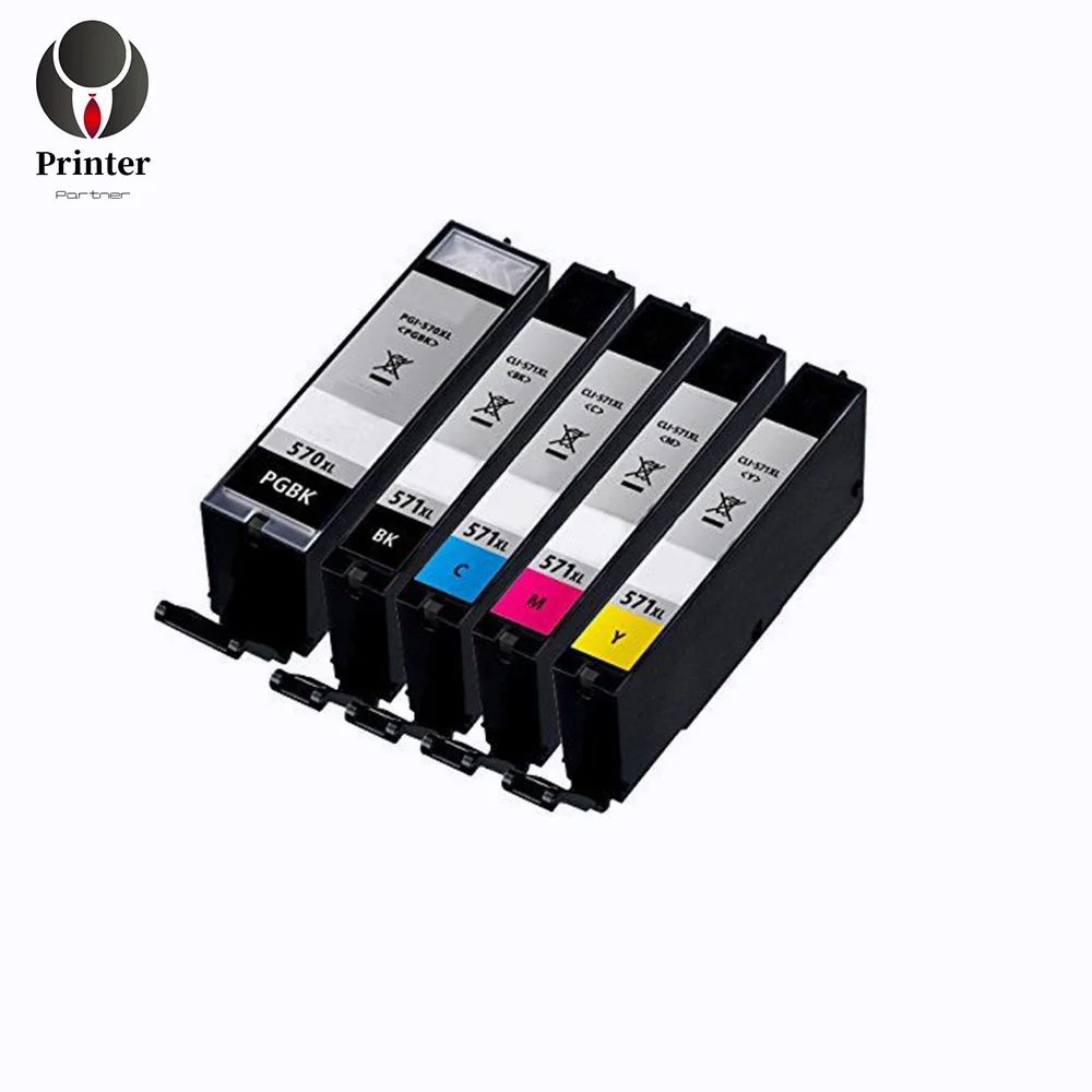 

Printer Partner Ink Cartridge PGI 570 CLI 571 PGI570 CLI571 PGI-570 CLI-571 Compatible For Canon PIXMA TS9050 TS9055