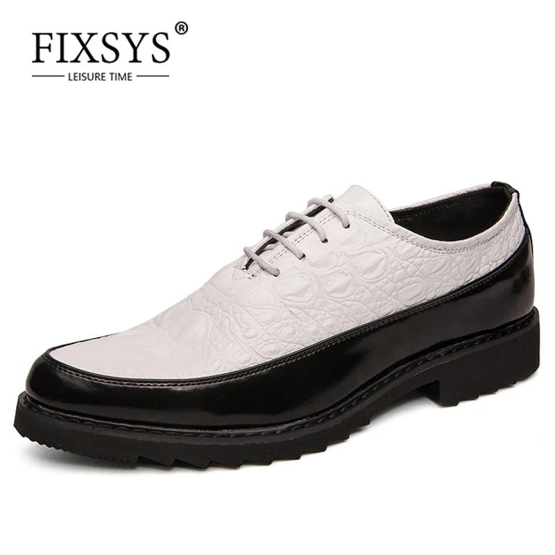 

Мужские туфли-оксфорды с крокодиловым узором, на шнуровке