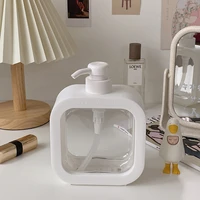 household travel portable simple square transparent push type lotion bottle hand sanitizer soap dispenser bathroom supplies