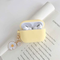 fundas for airpods pro case korean flower cute peach pendant keyring headphone case for air pods 3 pro silicone earphone cover