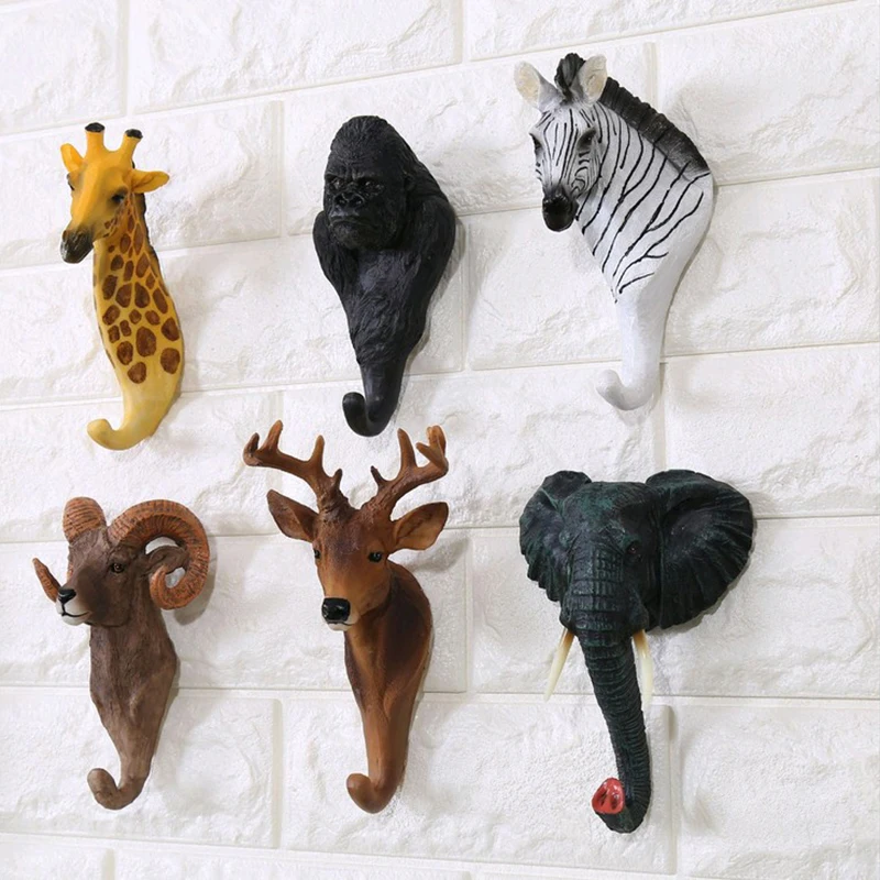 Coat Hanger Hanging Hooks Animal Clothing Display Racks Decor Wall Hook Hat Holder Decoration Home | Дом и сад