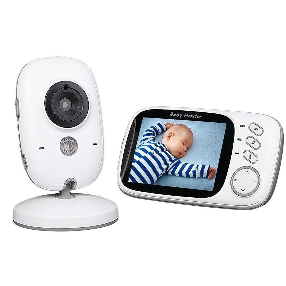 

Wireless Baby Monitor 3.2'' LCD IR Night Vision 2 Way Talk 8 Lullabies Video Cam Smart Home Security Camera Baby Camera EU