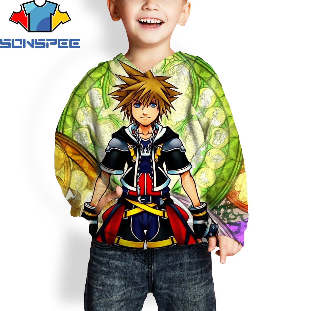 

SONSPEE Funny 3D Print Hoodie Women Men Anime Kids Sweatshirt Children Kingdom Heart Sweatshirts Harajuku Cartoon Hoody Hoodies