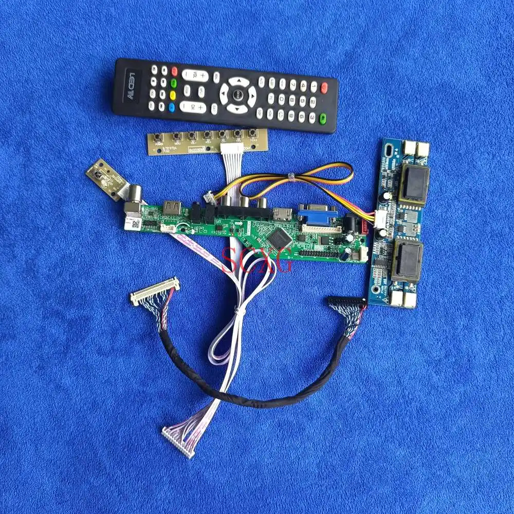 

Плата контроллера дисплея 4CCFL для LM190E01/LM190E02/LM190E03, совместимая с HDMI, VGA AV USB 1280*1024, плата аналогового сигнала, LVDS 30-Pin