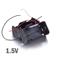 diy battery storage box case 1 slot rechargeable 1 5v d size battery storage holder cell spring clip design with lead wires