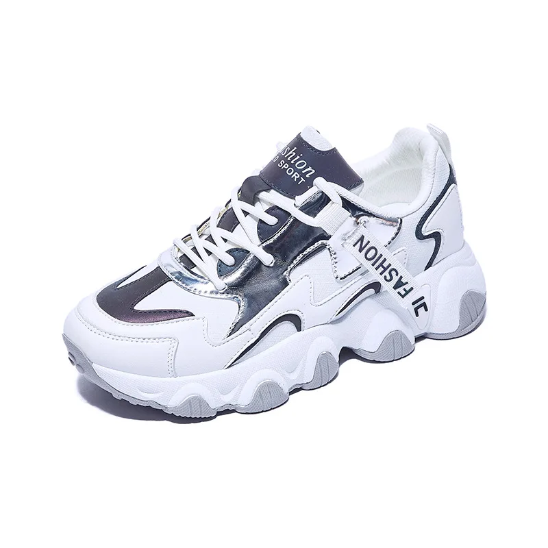 Женские кроссовки на танкетке Белые Повседневные Удобные весна 2021|Женские и