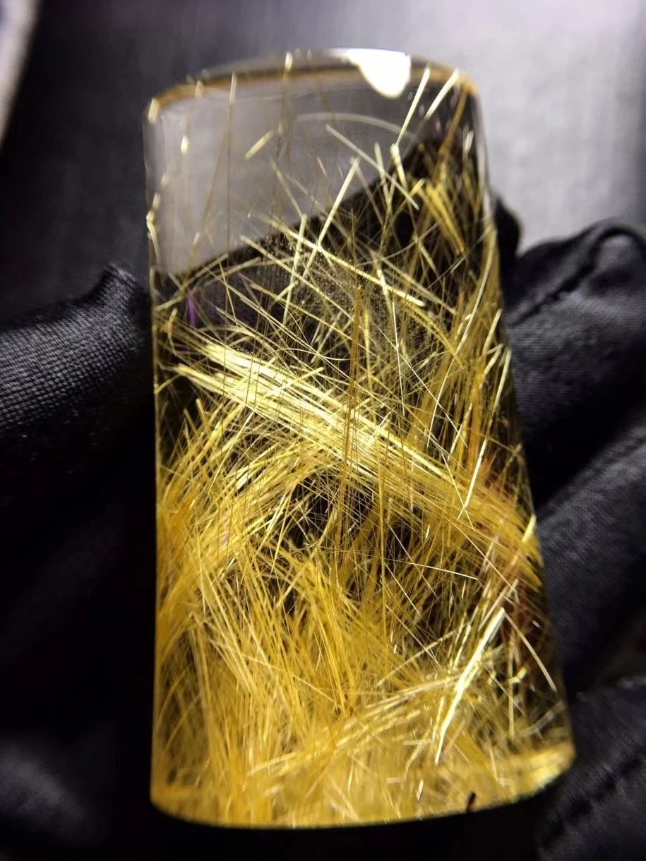 

Genuine Natural Gold Rutilated Quartz Pendant Gemstone Brazil 60.5*34.6*15mm Rectangle Waelthy Women Men Jewelry AAAAAA