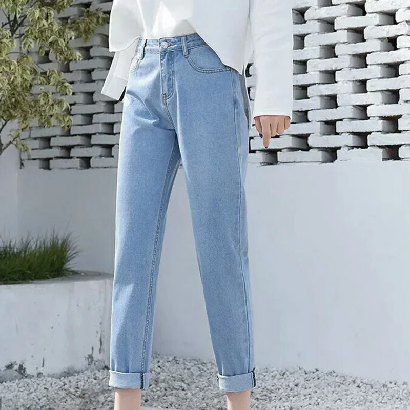 Новинка 2019 весна-осень женские корейские джинсы модные брюки высокая талия