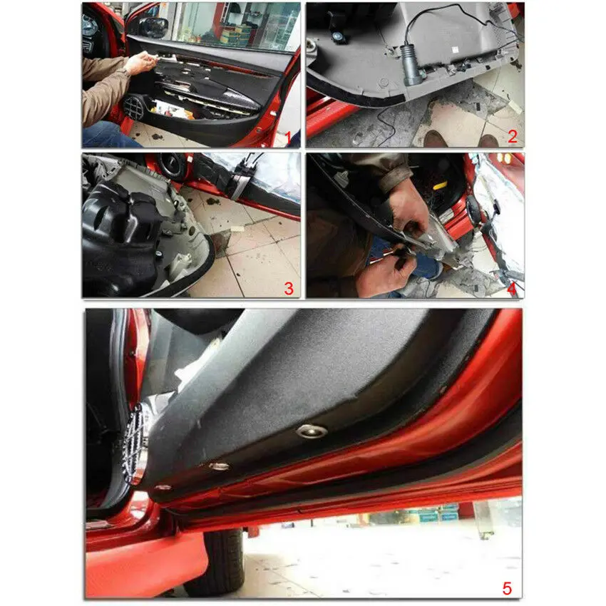 2x Red Hydra Octopus Logo Wired Car Door LED Light Ghost Shadow Laser Projector Universal |
