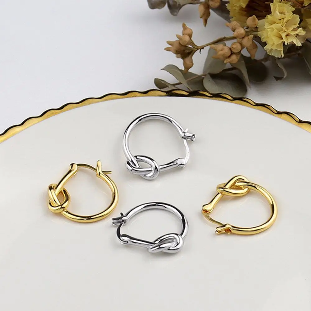 

Fashion New Geometric Knotted Earrings Temperament All-match Girl Earrings Hot Sale Hoop Earrings Fashion Jewelry Daily