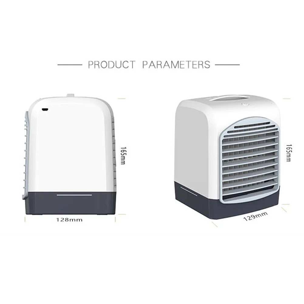 

300ml Mini USB Air Cooler Portable Air Conditioner Humidifier Purifier Color Light Desktop Air Cooling Fan Air Cooler 3-Speed