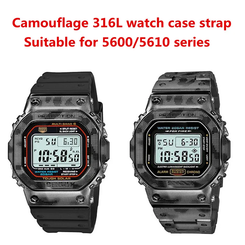 

Watch accessories suitable for Casio G-SHOCK DW-5600 5035 GW-M5610 camouflage case strap